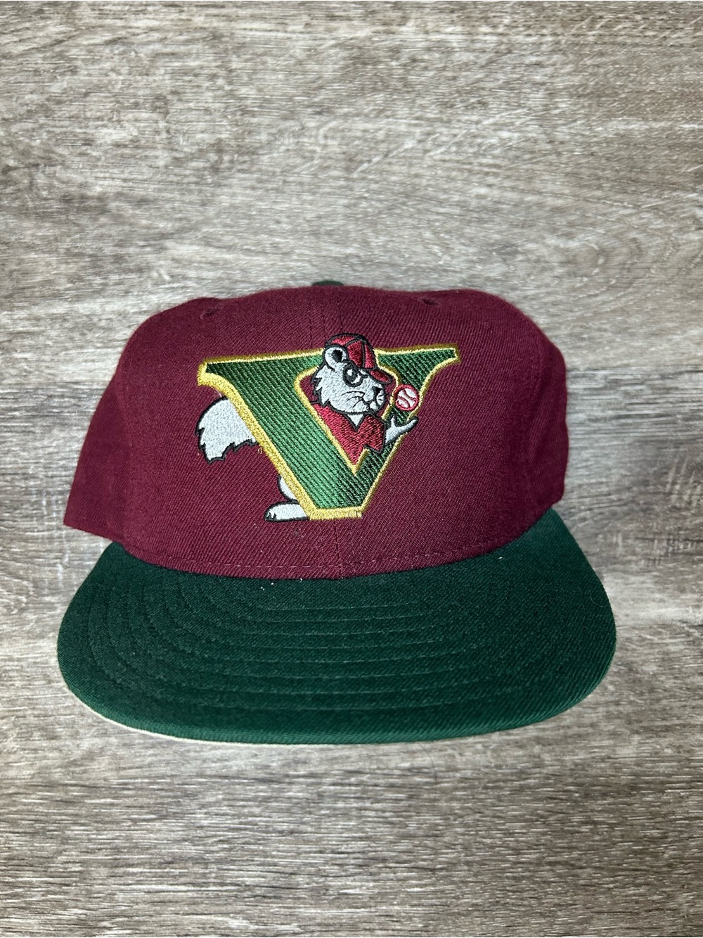 New Era Visalia Oaks 59Fifty Size 7 1/8 Fitted Hat Cap Vintage Pro Model